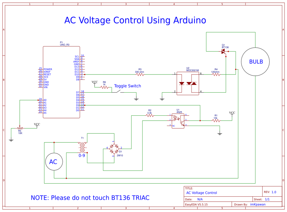 Control AC voltage Circuit diagram