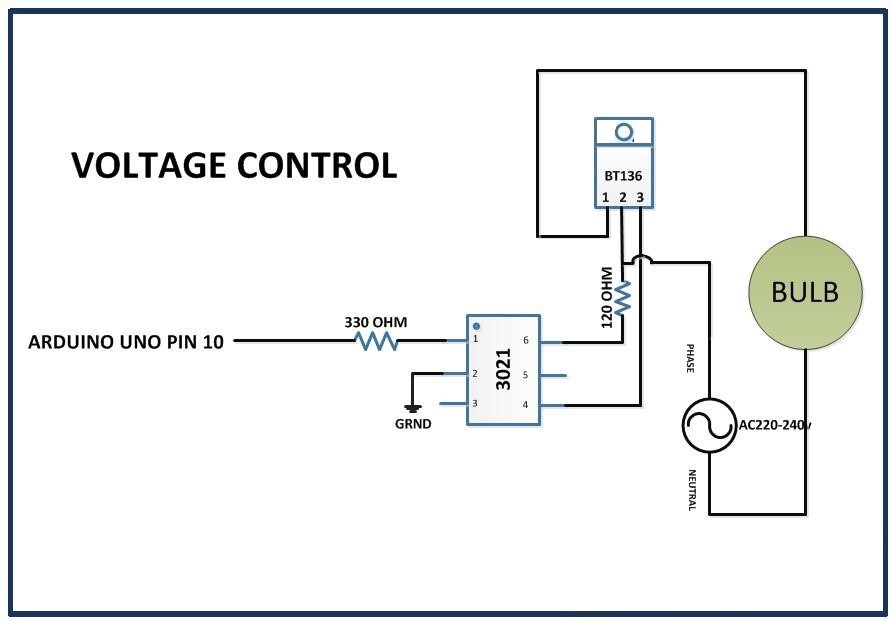 Voltage Controlling circuit with TRIAC